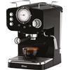 Zilan Macchina per caffè espresso con montalatte | Macchina per cappuccino | Porta filtro | Serbatoio acqua da 1,25 l | 15 bar | Design retrò