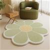 boiszeda Tappeto Petal Tappeto soffice a forma di fiore Morbido a pelo corto Antiscivolo Tappetino per Studio Sala giochi Soggiorno Camera da letto Poltrona