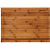 smokemax 2-1 grande blocco di legno massiccio e tagliere in un blocco di bambù (circa 50 x 35 x 5 cm)