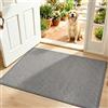 ZORVENIX Zerbino Ingresso Interno 80x120cm, Antiscivolo Assorbente Lavabile, Grigio Scuro
