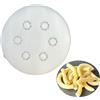 BNN - Avance/Serie 7000 - Maccheroni Rigate 8mm spessore 1mm-1.2mm.AMMACR08 - Trafila per pasta compatibile con Philips Pasta Maker Avance & Serie 7000