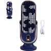 Beufee Piccolo Ventilatore a Torre, Ventilatore da Tavolo a Torre Oscillante a 5 Ingranaggi USB Ricaricabile Scrivania Portatile per la di casa e Ufficio al Coperto, 25x9 cm (Blue)