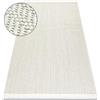 rugsx Tappeto NANO FJ86B Spina di pesce, loop, tessuto piatto bianco 200x290 cm