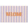 MuchoWow© Zerbino deurm_150x90 cm Zerbini Musicale Autunnale Stuoino Welcomat Scritta Asciugapasso Amazon Welcome Portone Economico Ingresso Lilla - Arancione - A righe - Benvenuto