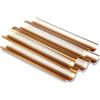 Ponixa Teglia da forno antiaderente per baguette francesi, perforata, in acciaio al carbonio (3 Baguettes set of 2)