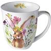 Ambiente Tazza da tè tazza da caffè tazza 0,4 l Pasqua coniglietto fiori erba fine porcellana porcellana serie girl bunny