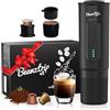 BeanzTrip H02 PRO Macchina per caffè espresso portatile con batteria, 20 bar, compatibile con capsule NS e caffè macinato, mini macchina da caffè da campeggio con auto-riscaldamento, confezione regalo