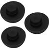 ULDIGI Set da 3 Pezzi Pad Antiscivolo in Silicone Nero per Supporto Gambe Tamburo Etereo, Facile da Installare e Design Classico per Strumenti Musicali