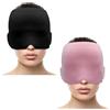 VOSSOT 2 PCS Cappello per Emicrania, Riutilizzabile Cappello Mal di Testa Gel Ghiaccio, Confortevole Cuscinetti Terapia Caldo/Freddo per Alleviare L'emicrania, Occhi Gonfie e Sinus Stress