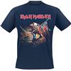 Iron Maiden Trooper Uomo T-Shirt Blu Navy 100% Cotone Regular