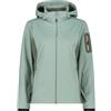 CMP Giacca In Light Softshell Da Donna Con Cappuccio Removibile Softshell Jacket Donna (IT, Testo, XS, Regular, Regular, Jade)