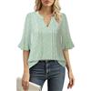 Bodhi talk Camicia da donna elegante in chiffon, estiva, per lavoro, business, casual, ufficio, feste, tunica