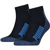 Puma - Calzini unisex con pianta rinforzata, in confezione da 4 paia Navy / Grey / Strong Blue (523) 39-42