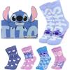 Disney Calzini Donna e Adolescenti, Pacco da 5 Calze con Disegni per Uso Quotidiano, Morbido e Traspirante, Regalo Donna
