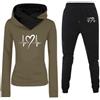 JokeLomple Tuta Donna Completa Set - Tuta da Ginnastica Completo Sportivo Donna Fitness Tute Sportive da Passeggio Invernale Moda Tuta Taglie Forti Tuta da Ginnastica Inverno Completa Senza Cappuccio