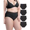 Neione Mutande Donna Cotone Alta Vita Elastiche Slip Senza Cuciture Pacco da 4