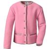 Isar-Trachten Cardigan per bambini, motivo bavarese, a maglia, a contrasto, grigio chiaro, taglia 68-176