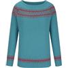 Generic Maglione Pile Donna Completi in Maglia Donna Women S Knitted Isle Print Retro Sweater Casual Loose Crewneck Long Sleeve Lightweight Cropped Pullover Tops Tuta Maglia Maglioncino Lana Blue S