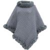 NLAND Poncho Donna Invernale Caldo Elegante Mantella in Maglia | Scialle in Pelliccia Sintetica Spessa e Morbida,Leggero,Traspirante e Caldo,per Autunno e Inverno,Taglio Oversize