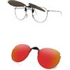 AOZAN Occhiali da sole polarizzati clip-on Flip Up per Ray-Ban RB3447 50 mm, protezione UV e vestibilità sicura, Cremisi elettrico, RB3447 50mm