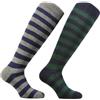 CALZE PRESTIGE (2 PAIA) Calze uomo lunghe, calde e morbide in pregiatissimo filato lana-cashmere modello riga rugby - 100% made in (Brescia) Italy