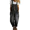 duaicnvow Salopette Donna Jeans Estiva Lunga Tuta Donna in Denim Cotton Elegante Jumpsuit Intera Pantaloni Da Lavoro Lunghi Baggy Salopettes da Casa Gamba Larga con Spalline Regolabili Jumpsuit per Spiaggia