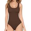 ALGALAROUND Body da donna, senza maniche, a maniche corte, con scollo a U, estivo, elegante e sexy, da donna, slim fit, body da donna