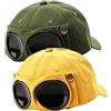 Generic Pilot Goggles Baseball cap,Aviator Hat with Goggles Baseball cap,Vintage 𝐆oggles Hat Attached Sunglasses