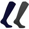 CALZE PRESTIGE (2 PAIA) BOX REGALO -Calze uomo lunghe tinta unita, calde e morbide in pregiatissimo filato lana-cashmere -100% Made in (Brescia) Italy (blu-fumo)