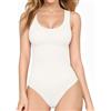 ALGALAROUND Body da donna, senza maniche, a maniche corte, con scollo a U, estivo, elegante e sexy, da donna, slim fit, body da donna