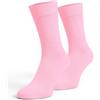 ONESCK Calzini in cotone super morbido dai colori vivaci in tinta unita per uomo e donna, Rosa confetto., 8-12
