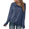 XIAOKS Women's Long Sleeve Pullovers Cowl Neck Tunic Shirt Casual Sweatshirt Tops