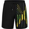 Generic Pantaloncini da Bagno Uomo Mare Jamaica Jamaican Flag Pantaloncini Uomo Casual Calzoncini Traspirante Beach Trunks per Palestra Montagna Viaggi L