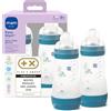 MAM Easy Start Anti-Colic - Set di 2 biberon (260 ml), particolarmente ben accettato, con valvola a fondo contro coliche e tettarelle, misura 1, 0 mesi, elefante