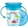 Nuby NV0414019AQUA Tritan 360° Wonder Cup with Handles - Aqua - 240 ml - 6 Months, Blue