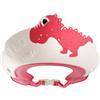 BRRNOO Soffione per Doccia per Bambini, Cuffia per Doccia per Bambini Scudo Soffione per per Vasca da Bagno Occhi per Orecchie Cuffia da Bagno Elastica Morbida e Confortevole per Dinosauro del (rosso)