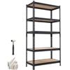 VEVOR Scaffale per Garage in Metallo 5 Ripiani Regolabili Capacità 907,2kg, Scaffale da Stoccaggio per Carichi Pesanti, per Cucina, Magazzino, Cantina e Bagno, 82,2 cm L x 41,5 cm P x 159,4 cm A