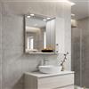 Kiamami Valentina Specchio con pensile per bagno rovere bianco con luce led
