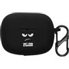 kwmobile Custodia protettiva kwmobile Design per JBL Wave Beam / Beam 2 / Wave 200TWS - Custodia in TPU e silicone per custodia di ricarica delle cuffie - Custodia antiurto con moschettone