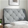 vidaXL Cuscino per testiera grigio chiaro 80 cm in tessuto