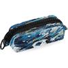 LINNIKEEEE Pallone Da Calcio Acquerello Blu Astuccio per Matite Astuccio per Studenti Borse per Penne con Cerniera per Bambini Ragazzi