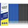 Thboxes 16 mine di ricambio cancellabili da 0,7 mm per Pilot Frixion, blu/nero