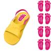 Haberdashery Online - 8 Paia di Etichette Adesive Personalizzate per Scarpe a Forma di Piede, 21 x 37.5 mm, Modello 5, Rosa - Ideali per Quaderni, Libri, Bottiglie, Ciucci, Biberon; Materiale: Vinile