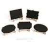 QBXMY7 14 mini lavagnette con supporto, con 1 penna | Piccole lavagne cancellabili in legno da scrivere, etichette per prezzi, etichette alimentari per buffet e feste di nozze