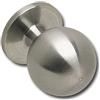 Accuride MK.13515.20 Technik-Team - Pomello rotondo Sirius, diametro 15 mm, profondità 21 mm, acciaio inox spazzolato, argento, 20 mm