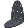 Alberts 841072 - Angolo piastra forata, colore: Grigio