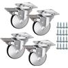 SOTECH 4 ruote per mobili LINDAU Ø 50 mm grigio argento/nero con freno
