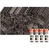 IZODEKOR Rivestimento Murale Aspetto Marmo - 4x pannelli + 4x adesivi di montaggio - Alternativa Piastrelle Bagno/Cucina, Pannelli Pareti Doccia, Posteriori Cucina | Emperador Dark