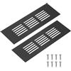 M METERXITY 2 Pcs Venti Per Porte Interne 6 X 2 Pollici 150 X 50mm Nero