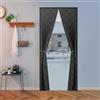 Shiyinge 100 x 220 cm, rettangolare, magnetica, termica, termica, antivento, protezione dal freddo, impermeabile, isolamento acustico, riduzione del rumore, privacy, porta con gancio (nero)